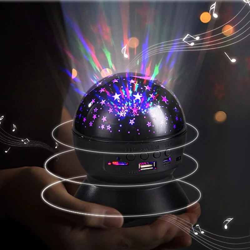 LED Laser Starry Sky Projector Lamp Speaker - SkyHavenZen llc