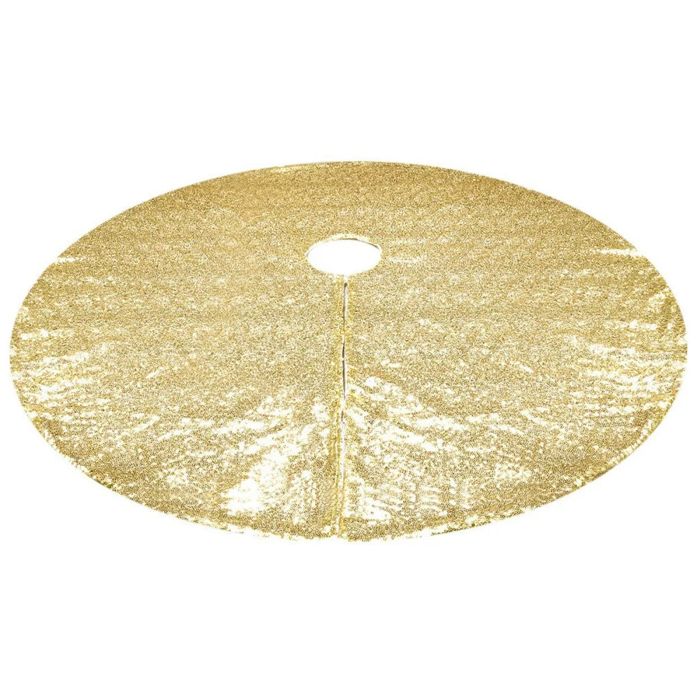 Sequined Christmas Tree Skirts Cover - SkyHavenZen llc