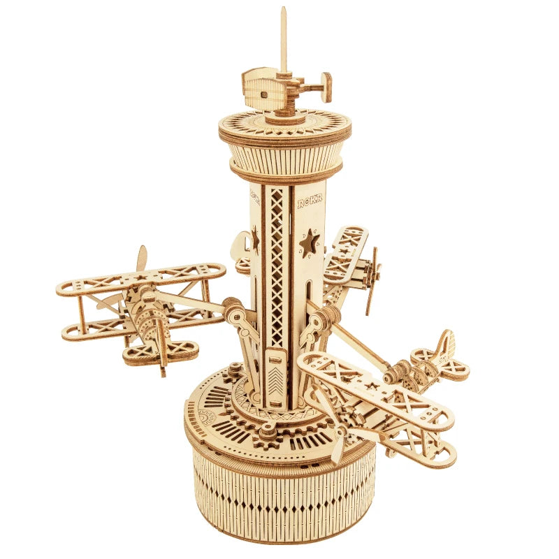 Music Box Starry Night 3D Wooden Puzzle Game Assembly Model - SkyHavenZen llc