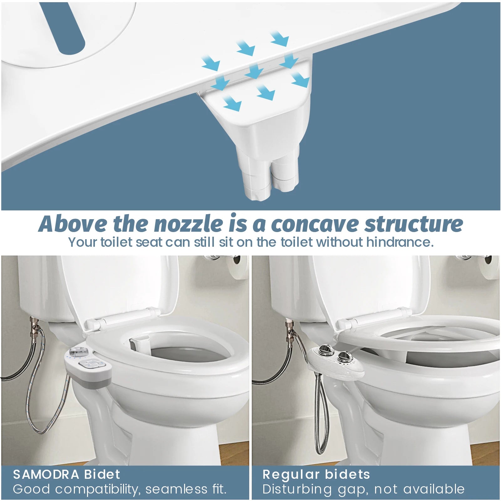 SAMODRA Bidet Attachment for Toilet - Sky Haven Zen