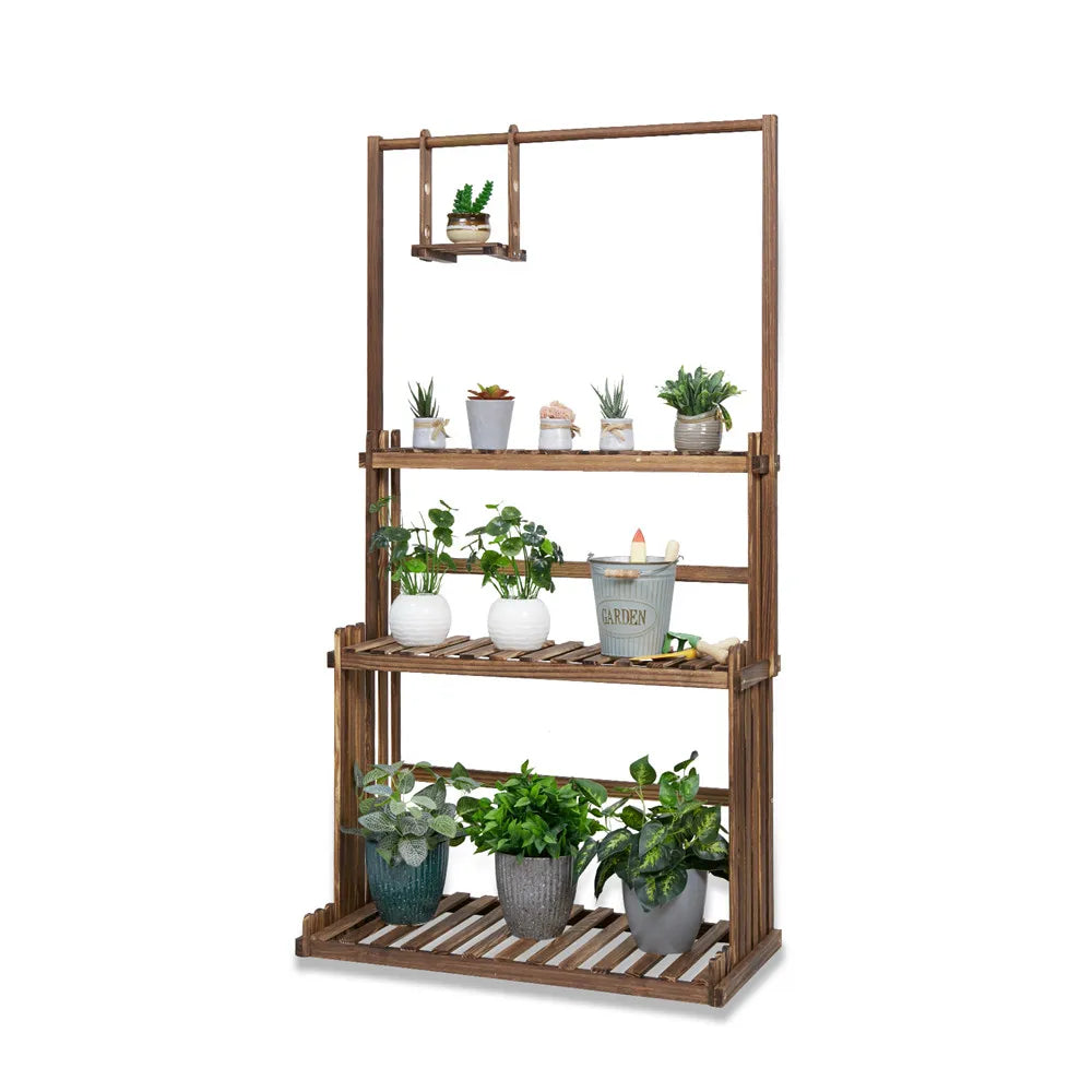 Wood Plant Stand Planter Shelves - SkyHavenZen llc