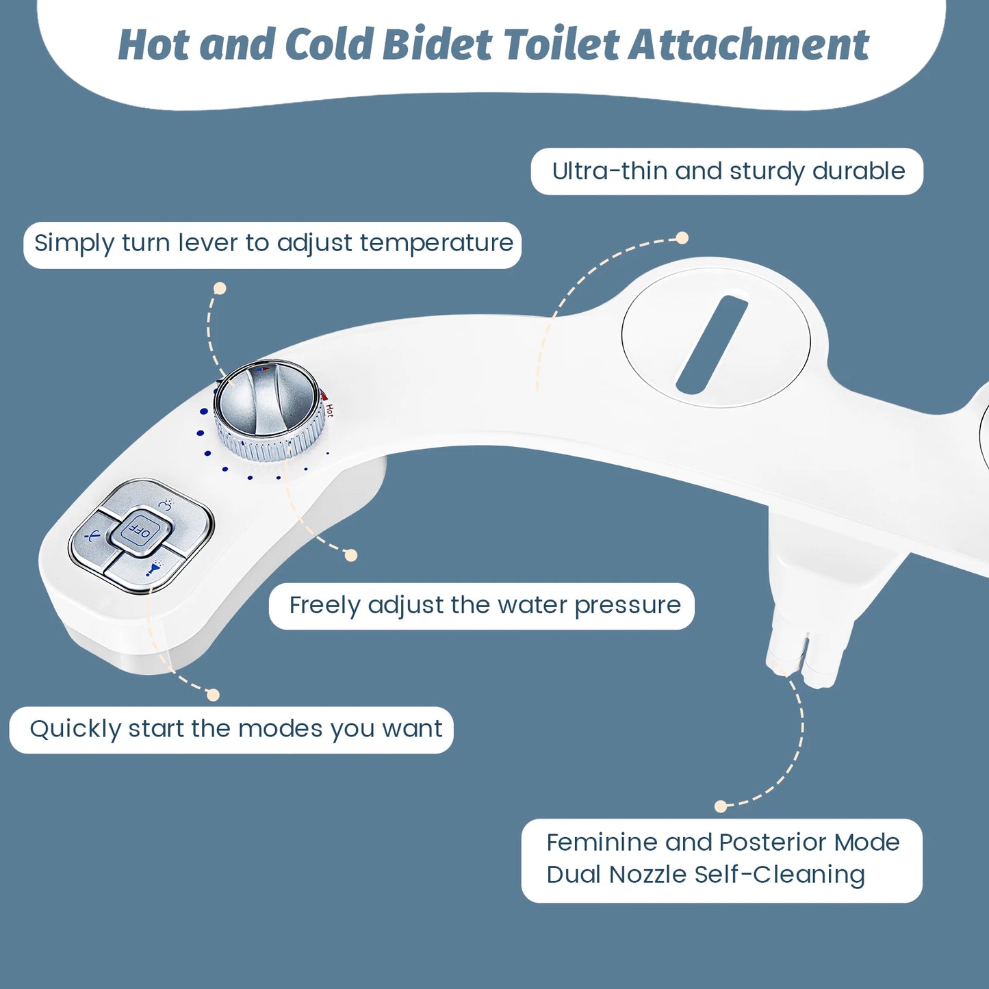 SAMODRA Bidet Attachment for Toilet - Sky Haven Zen