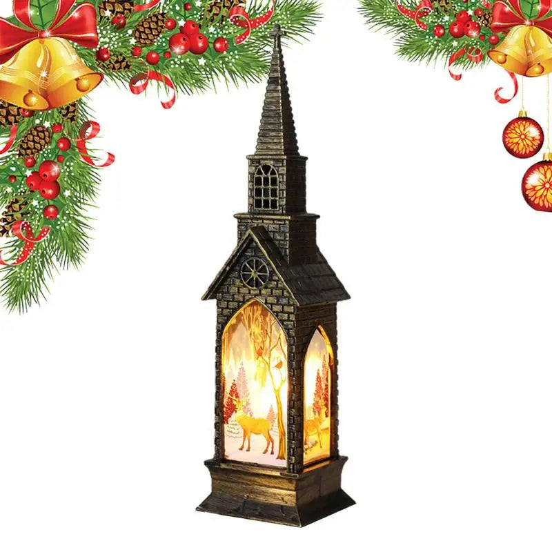 Christmas Luminous Church Lantern Decorative Wind Lights - SkyHavenZen llc