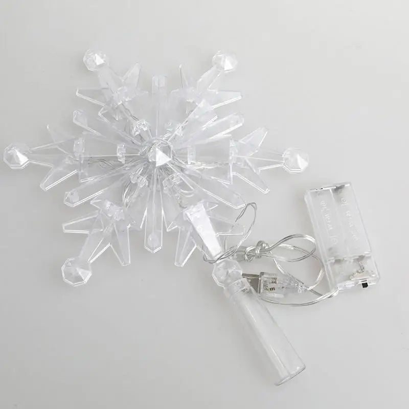 Light Glowing Snowflake Tree Topper Decor - SkyHavenZen llc