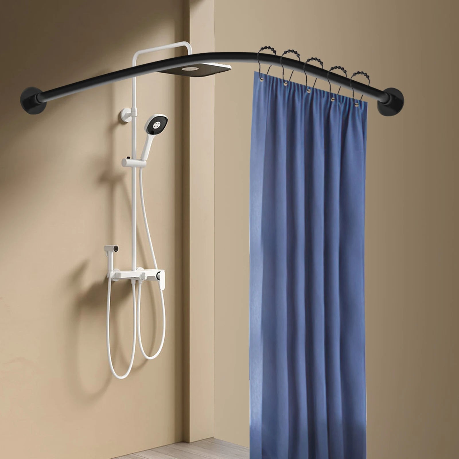 Shower Curtain Rail L Shape - SkyHavenZen llc