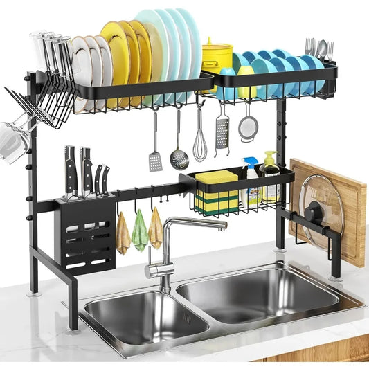 Over The Sink Dish Drying Rack Adjustable Length