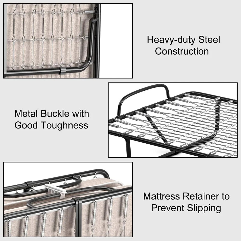 Folding Bed w/ Mattress w/ Memory Foam Mattress