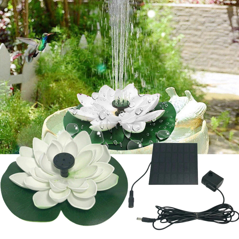 Mini Lotus Solar Water Fountain Pond Decoration - SkyHavenZen llc