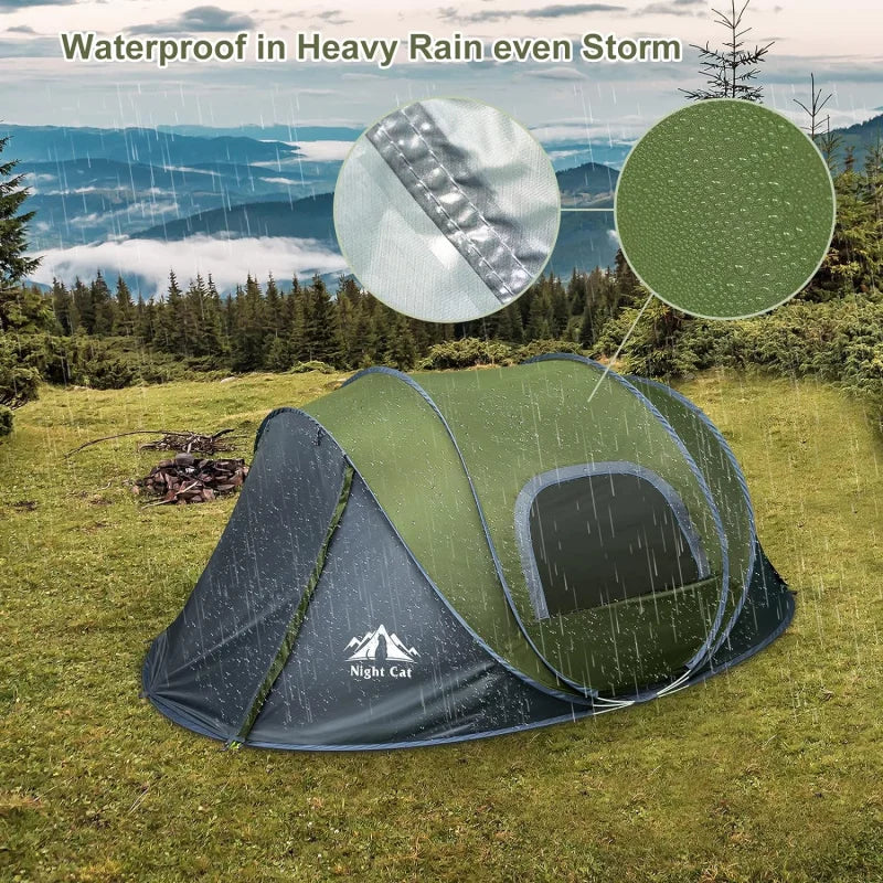 -up Camping Tent: 2 Person Tent Waterproof Instant Easy Setup Family Tent - SkyHavenZen llc