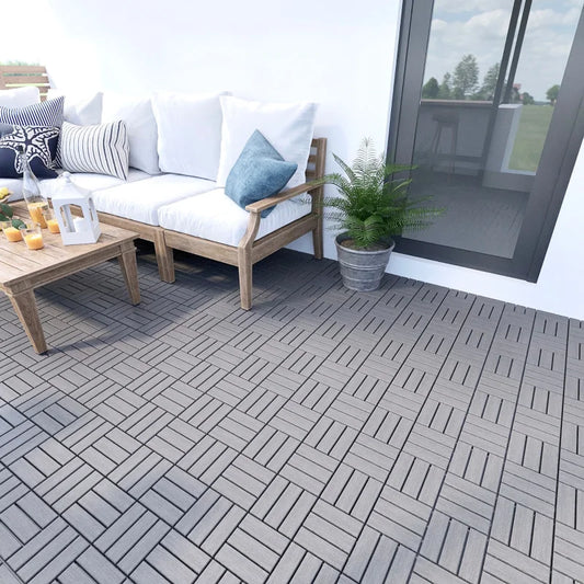 12" x 12"  Outdoor Flooring Interlocking Deck Tiles - SkyHavenZen llc