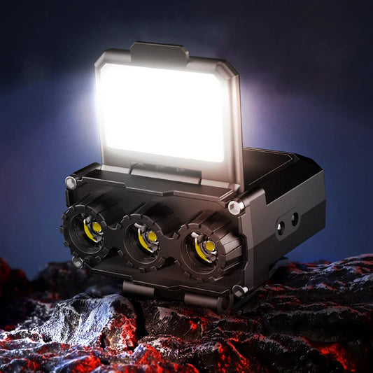 LED Induction Headlamp Waterproof Type-C USB Rechargeable - SkyHavenZen llc