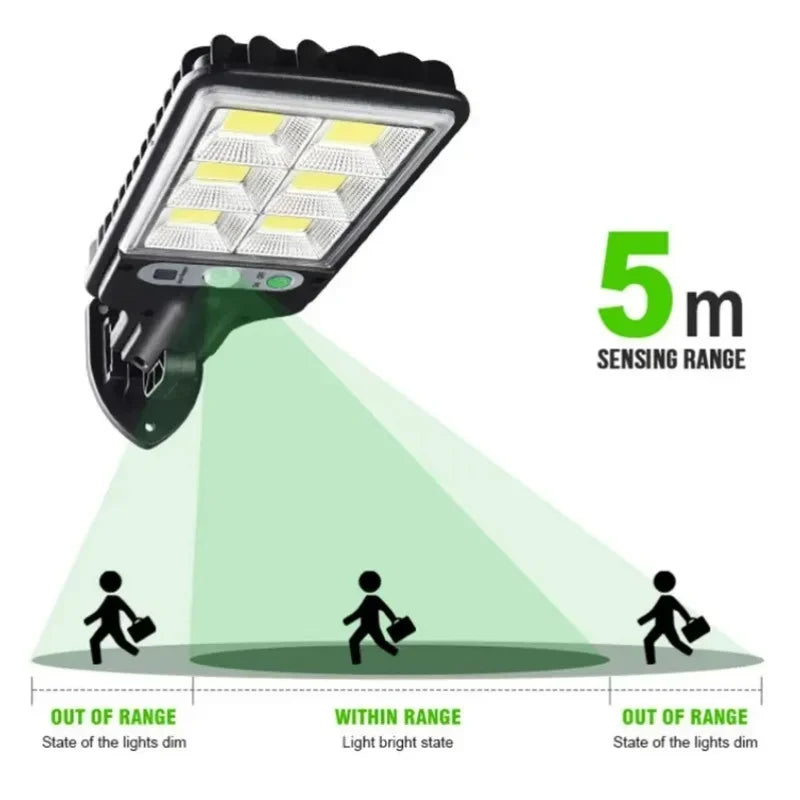 Sensor Street Lamp 3 Light Modes Outdoor Waterproof Security Solar Lamps - SkyHavenZen llc