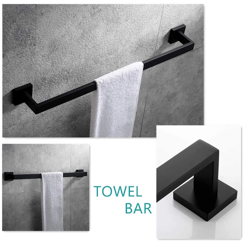 Luxury Black Bathroom Accessories Set - Sky Haven Zen