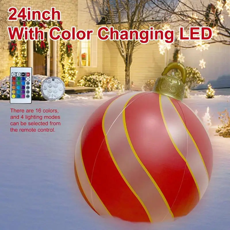 Light Up Inflatable Christmas Ball - SkyHavenZen llc