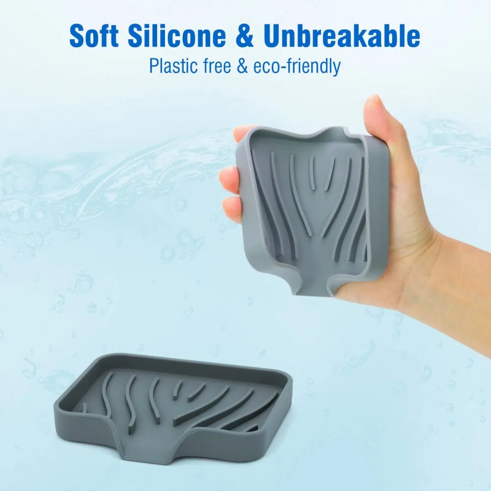 1-Pack Silicone Drain Soap Box - Sky Haven Zen