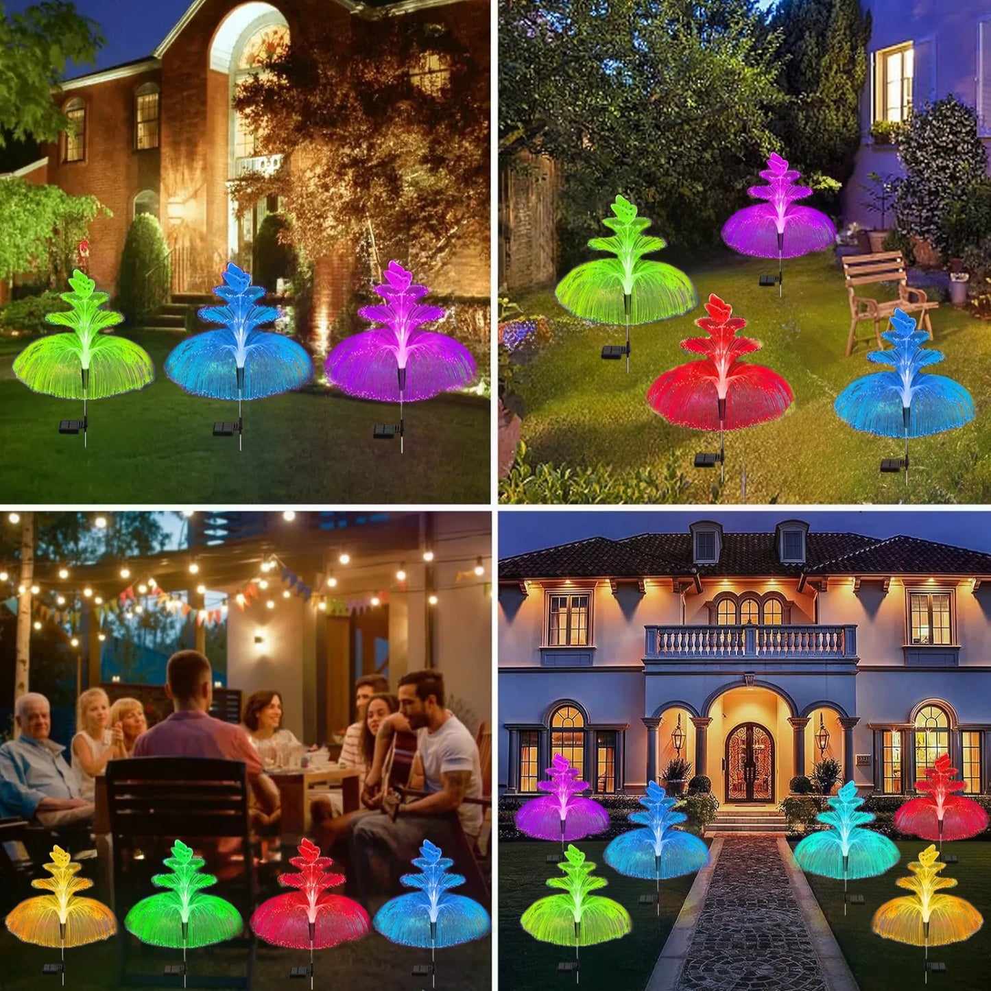 Solar 3 Tier Butterfly Flower Lights Latest 7 Color Changing Butterfly - SkyHavenZen llc