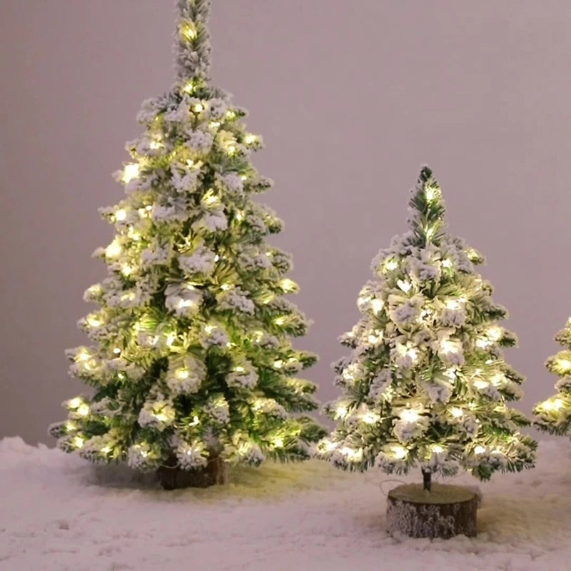 Mini Christmas Tree Desktop Ornament Artificial White Snow Christmas Tree - SkyHavenZen llc