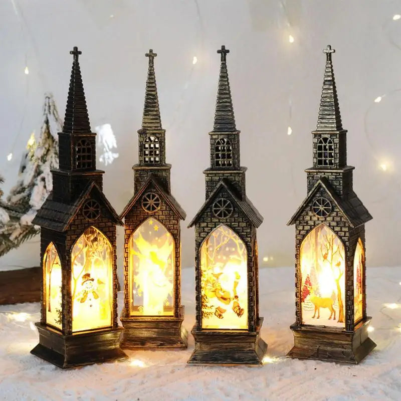 Christmas Luminous Church Lantern Decorative Wind Lights - SkyHavenZen llc