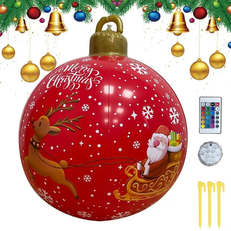 Light Up Inflatable Christmas Ball - SkyHavenZen llc