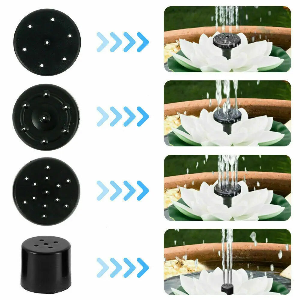 Mini Lotus Solar Water Fountain Pond Decoration - SkyHavenZen llc