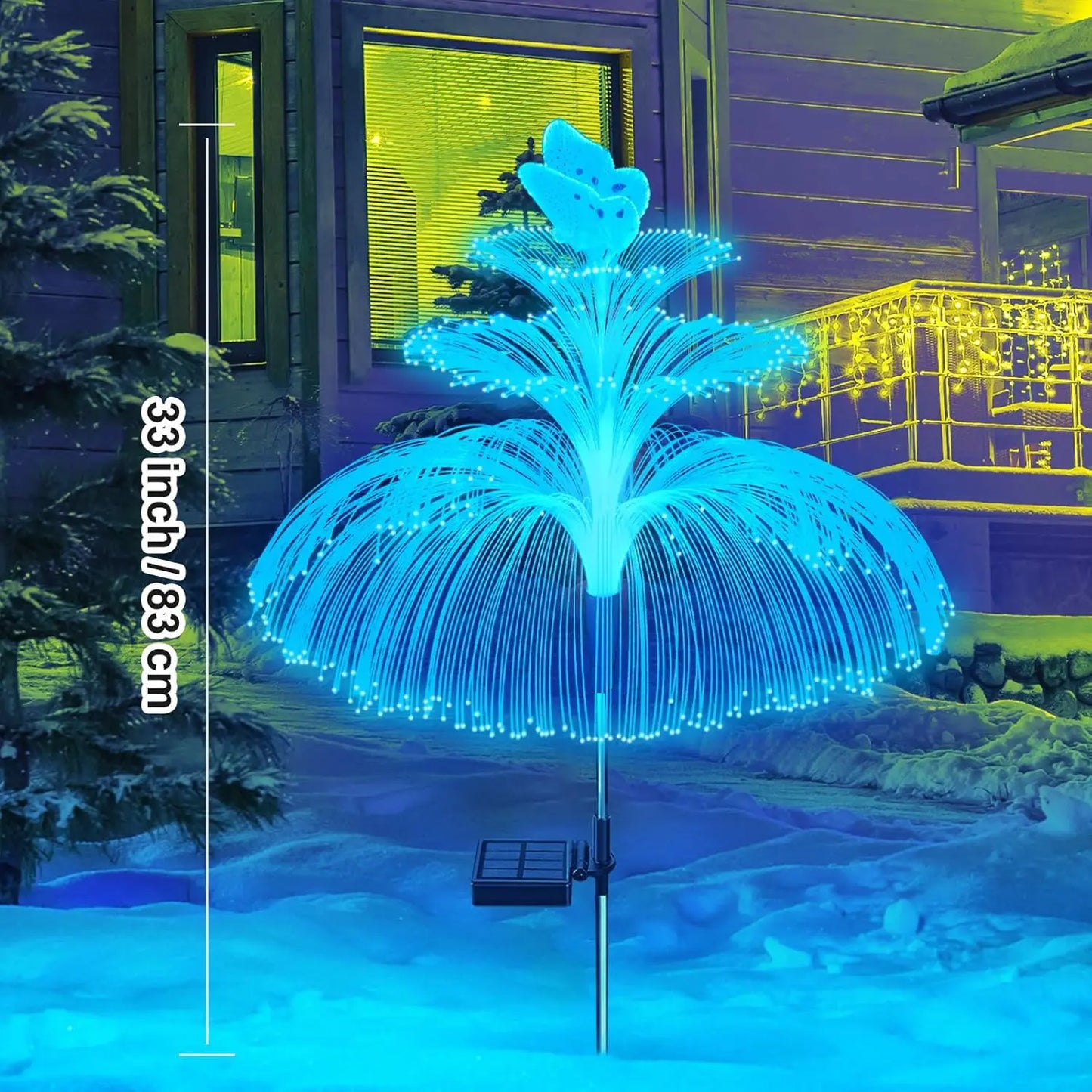 Solar 3 Tier Butterfly Flower Lights Latest 7 Color Changing Butterfly - SkyHavenZen llc