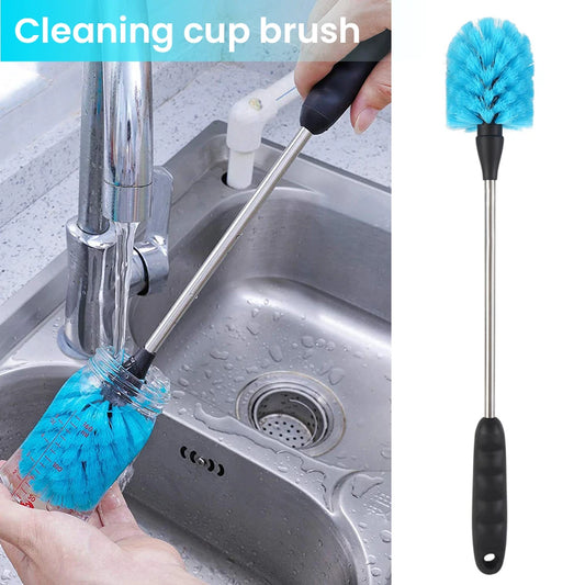 38cm Plastic Long Handle Bottle Thermos Cleaning Brush Household Kitchen Thermos Teapot Cleaner Tool for Wine Glass Baby Bottle - SkyHavenZen llc