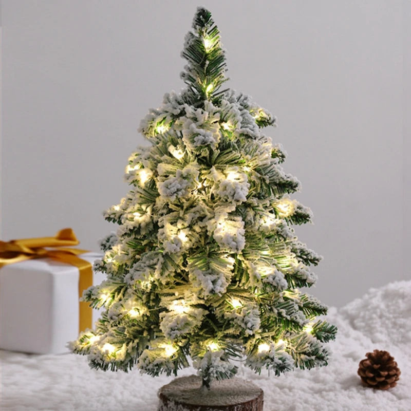 Mini Christmas Tree Desktop Ornament Artificial White Snow Christmas Tree - SkyHavenZen llc