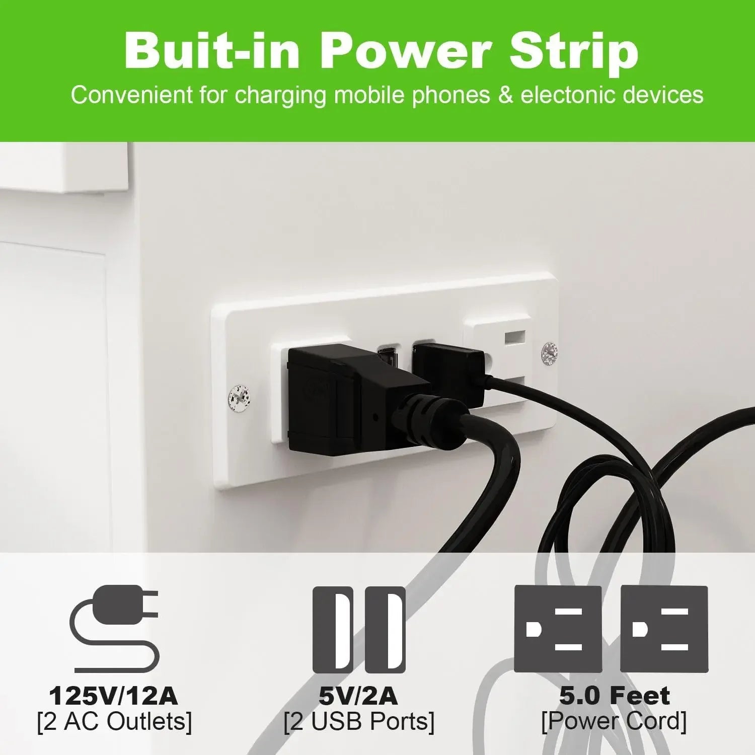 Queen Size Murphy Bed with Charging Station & Drawer - SkyHavenZen llc