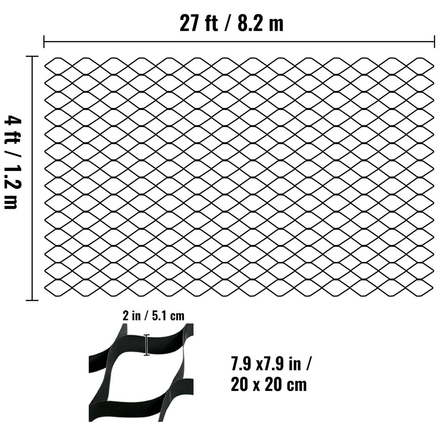 VEVOR Ground Grid Paver Geocell Grid 2 in/3 in Thick Geo Grid