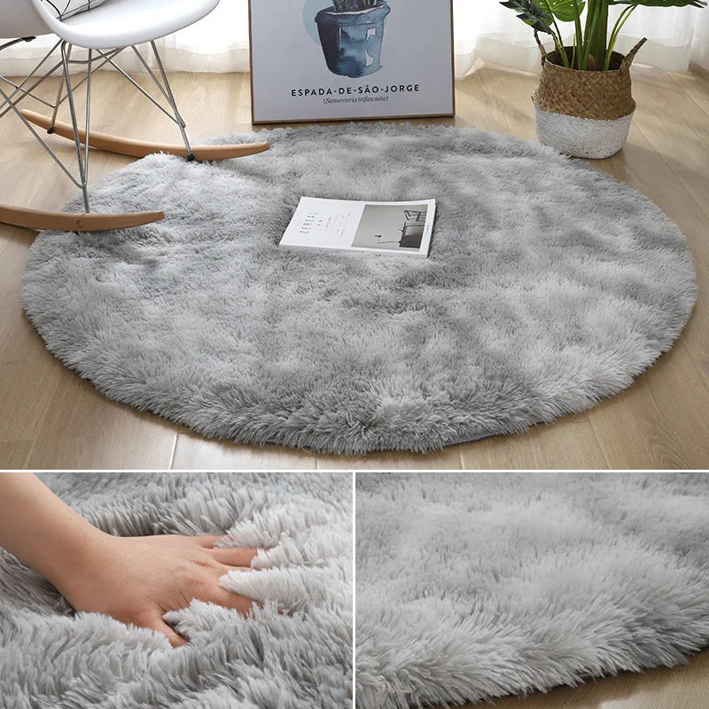 Super Soft Plush Round Rug Mat Fluffy - SkyHavenZen llc