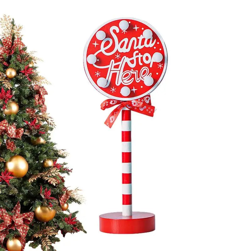 Stop Sign Party Decoration Santa Stop Here - SkyHavenZen llc