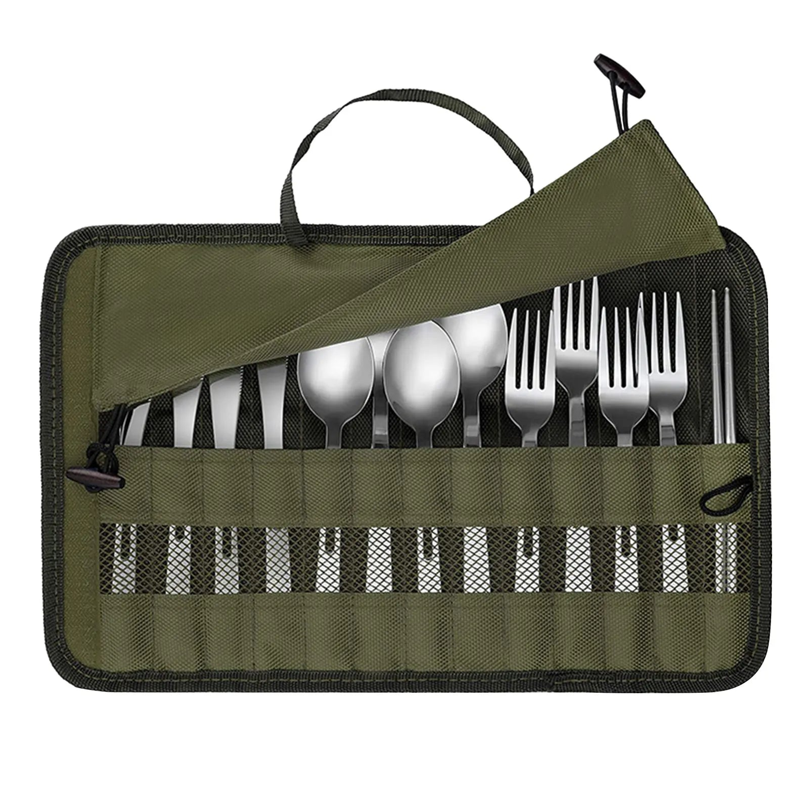 Portable Cutlery Bag Outdoor Camping Picnic Tableware - SkyHavenZen llc