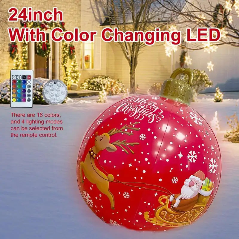 Light Up Inflatable Christmas Ball - SkyHavenZen llc