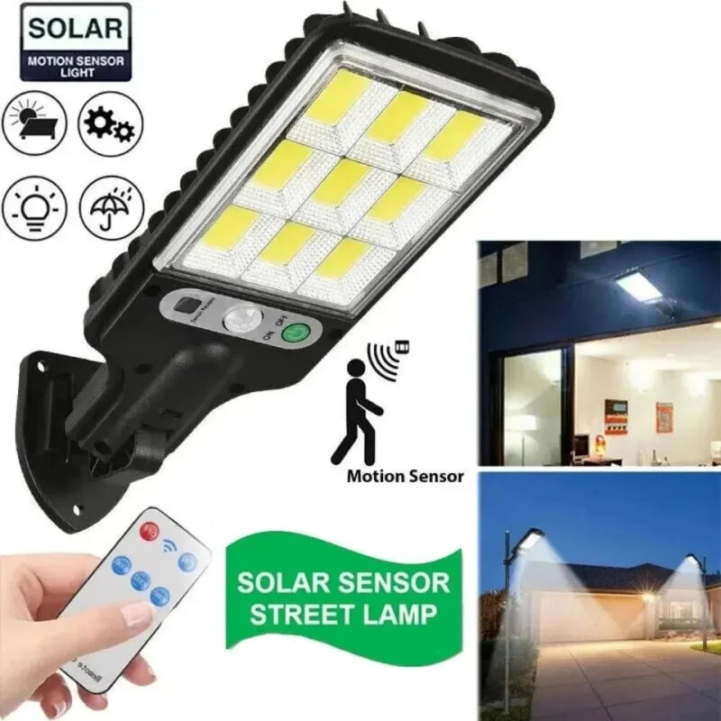 Sensor Street Lamp 3 Light Modes Outdoor Waterproof Security Solar Lamps - SkyHavenZen llc