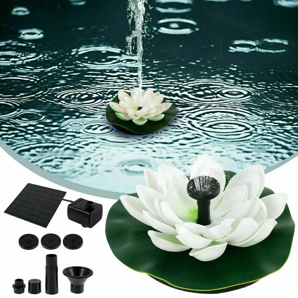 Mini Lotus Solar Water Fountain Pond Decoration - SkyHavenZen llc