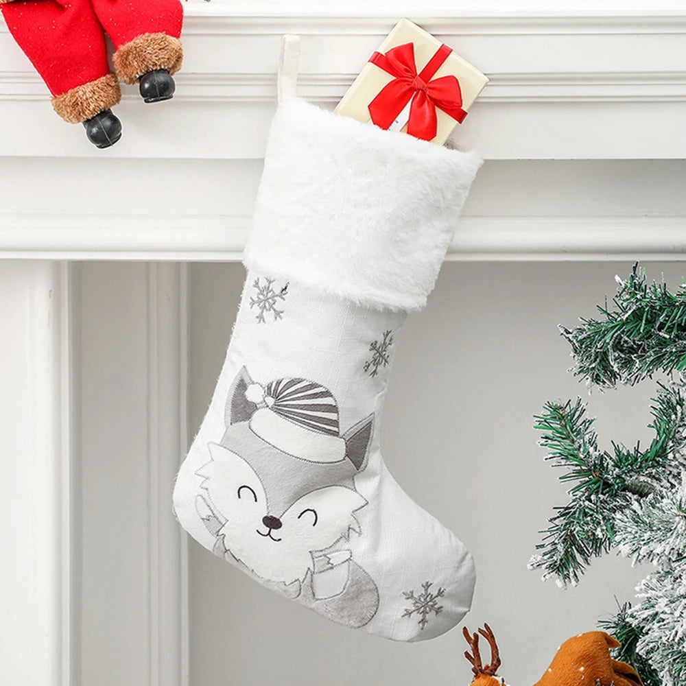 Christmas Snowman Fox Stockings Christmas Ornaments - SkyHavenZen llc