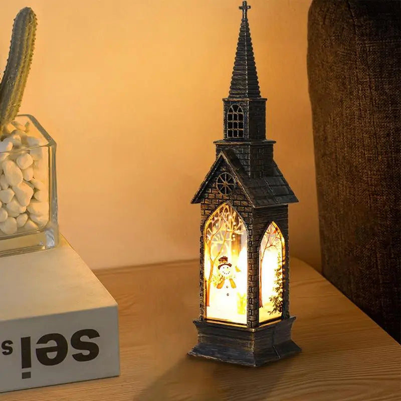 Christmas Luminous Church Lantern Decorative Wind Lights - SkyHavenZen llc