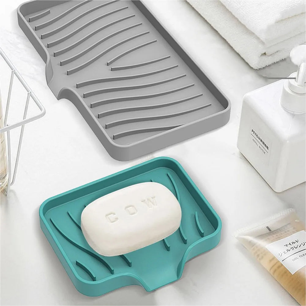 1-Pack Silicone Drain Soap Box - Sky Haven Zen