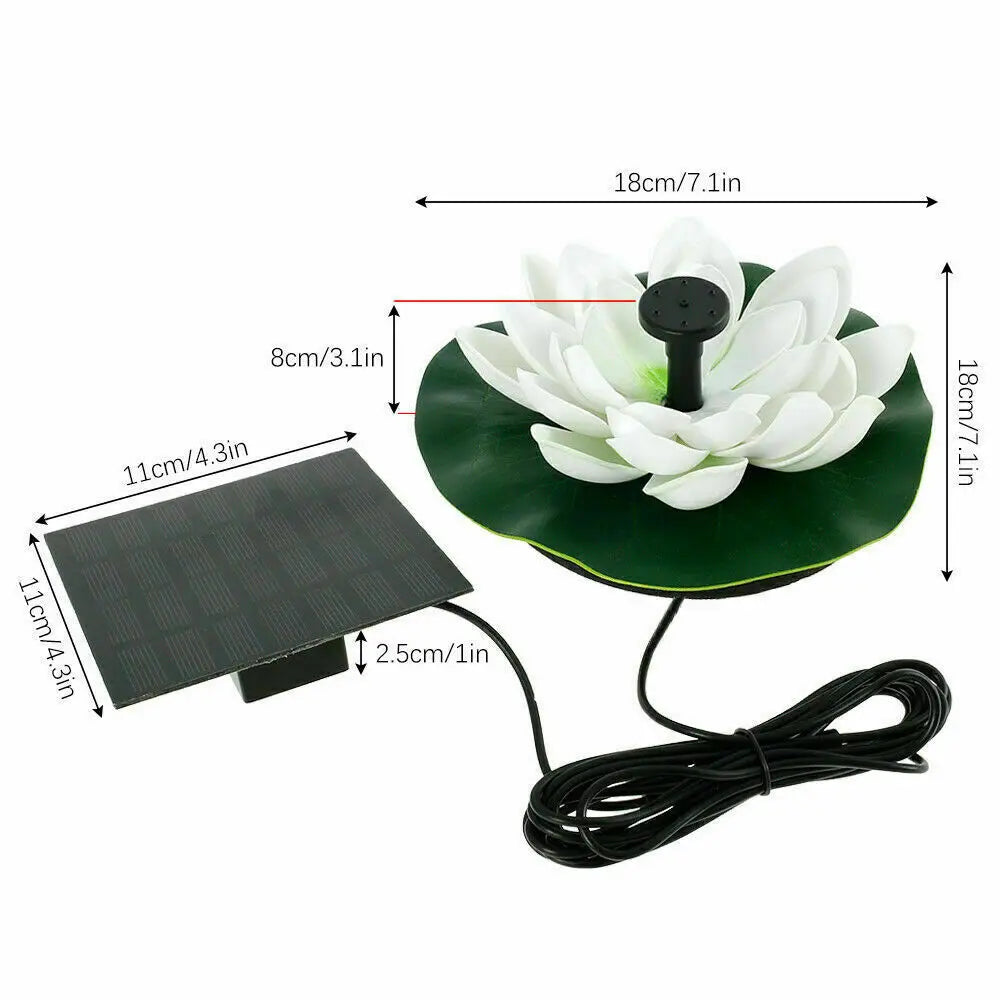 Mini Lotus Solar Water Fountain Pond Decoration - SkyHavenZen llc