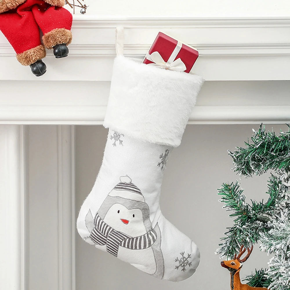 Christmas Snowman Fox Stockings Christmas Ornaments - SkyHavenZen llc