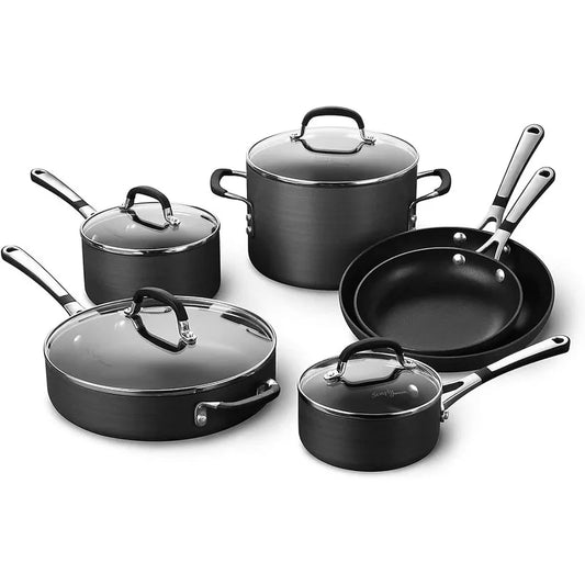 10-Piece Pots and Pans Set, Nonstick Kitchen Cookware