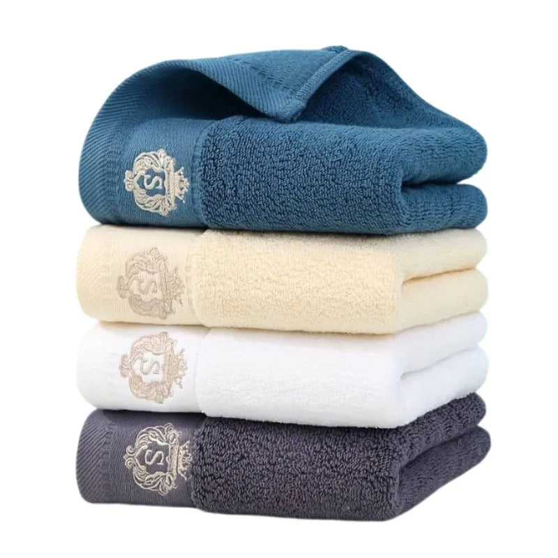 Bathroom Towels Sets Embroidered Cotton - SkyHavenZen llc