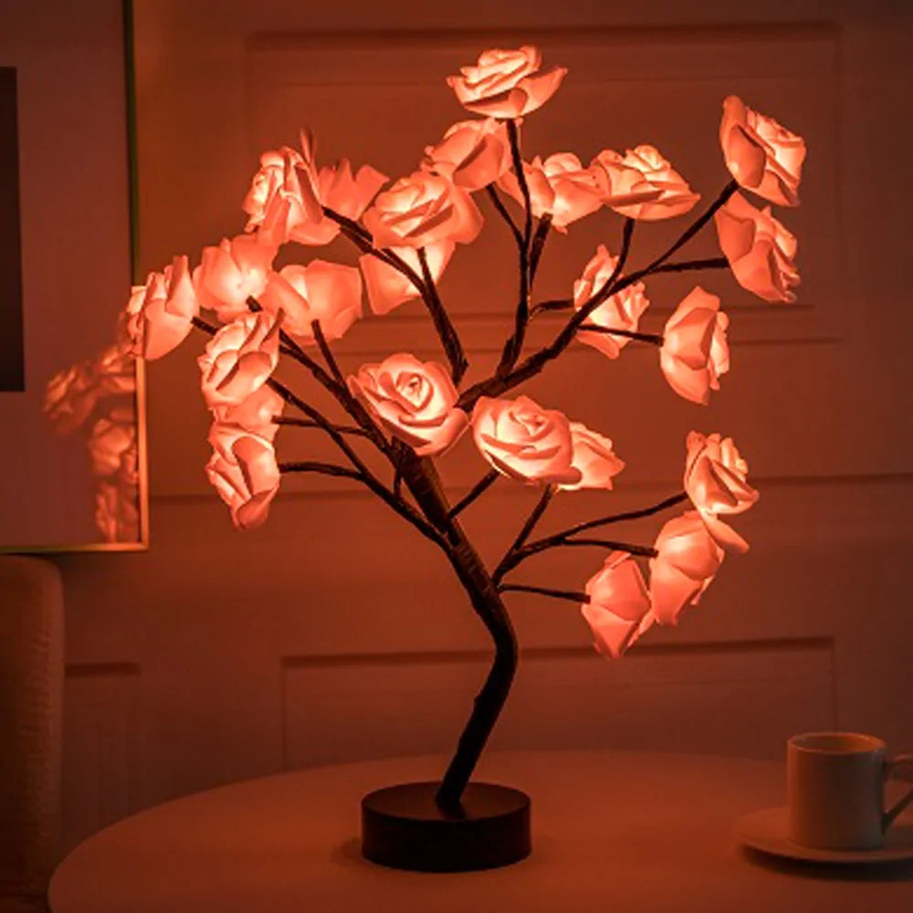 LED Rose Flower Table Lamp - SkyHavenZen llc