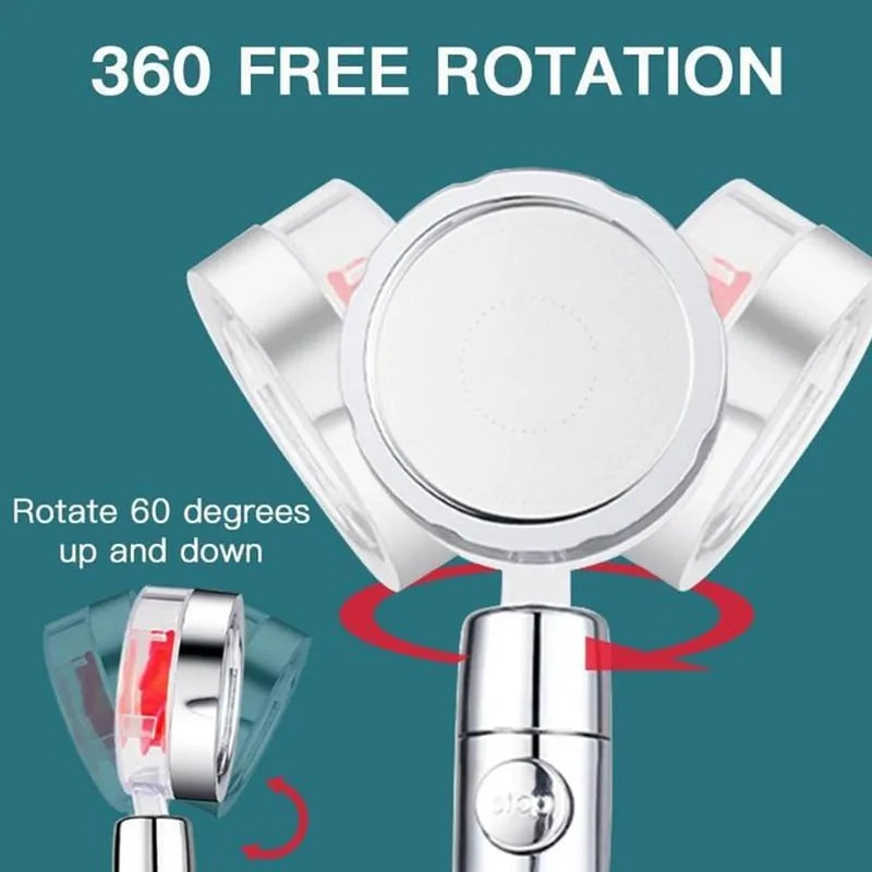 360 Rotating High Pressure Water Saving Shower Head - SkyHavenZen llc