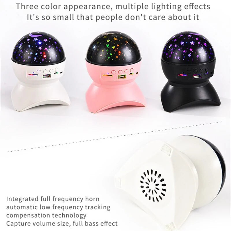 LED Laser Starry Sky Projector Lamp Speaker - SkyHavenZen llc