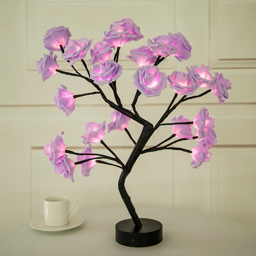 LED Rose Flower Table Lamp - SkyHavenZen llc