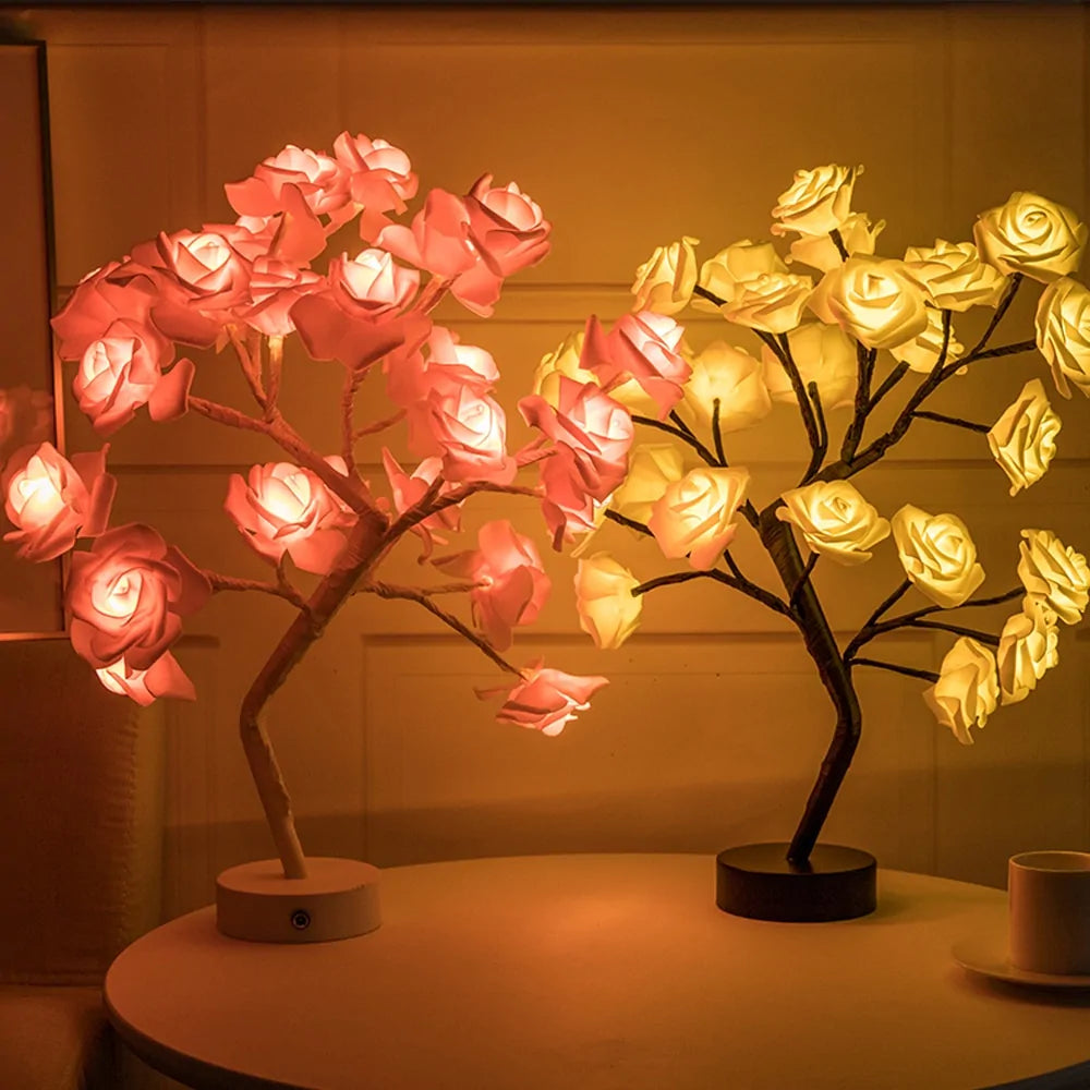 LED Rose Flower Table Lamp - SkyHavenZen llc